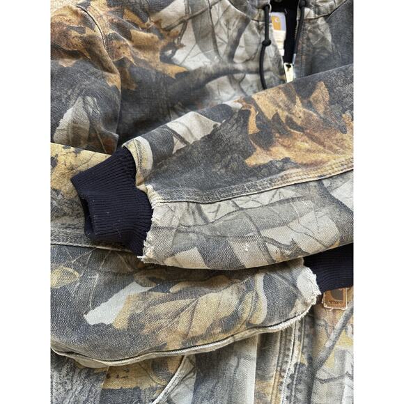 Carhartt Thrashed Distressed Realtree Camo Jacket Real Tree Men's Size Medium - Picture 6 of 15